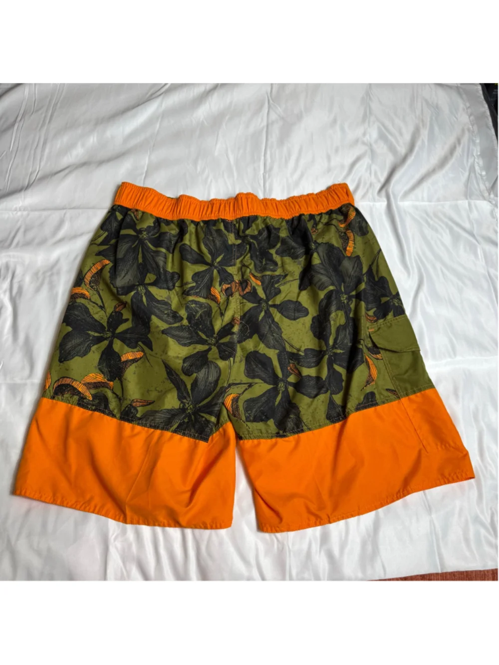 Men's Burr Artik Sounds Board Shorts XXL Green Orange Floral